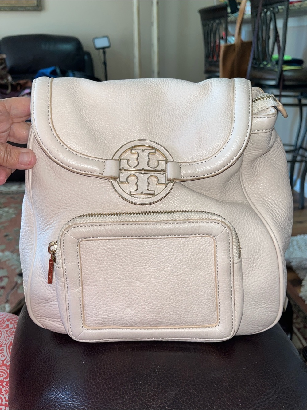 EUC Authentic Tory Burch Amanda Flap Leather Backpack